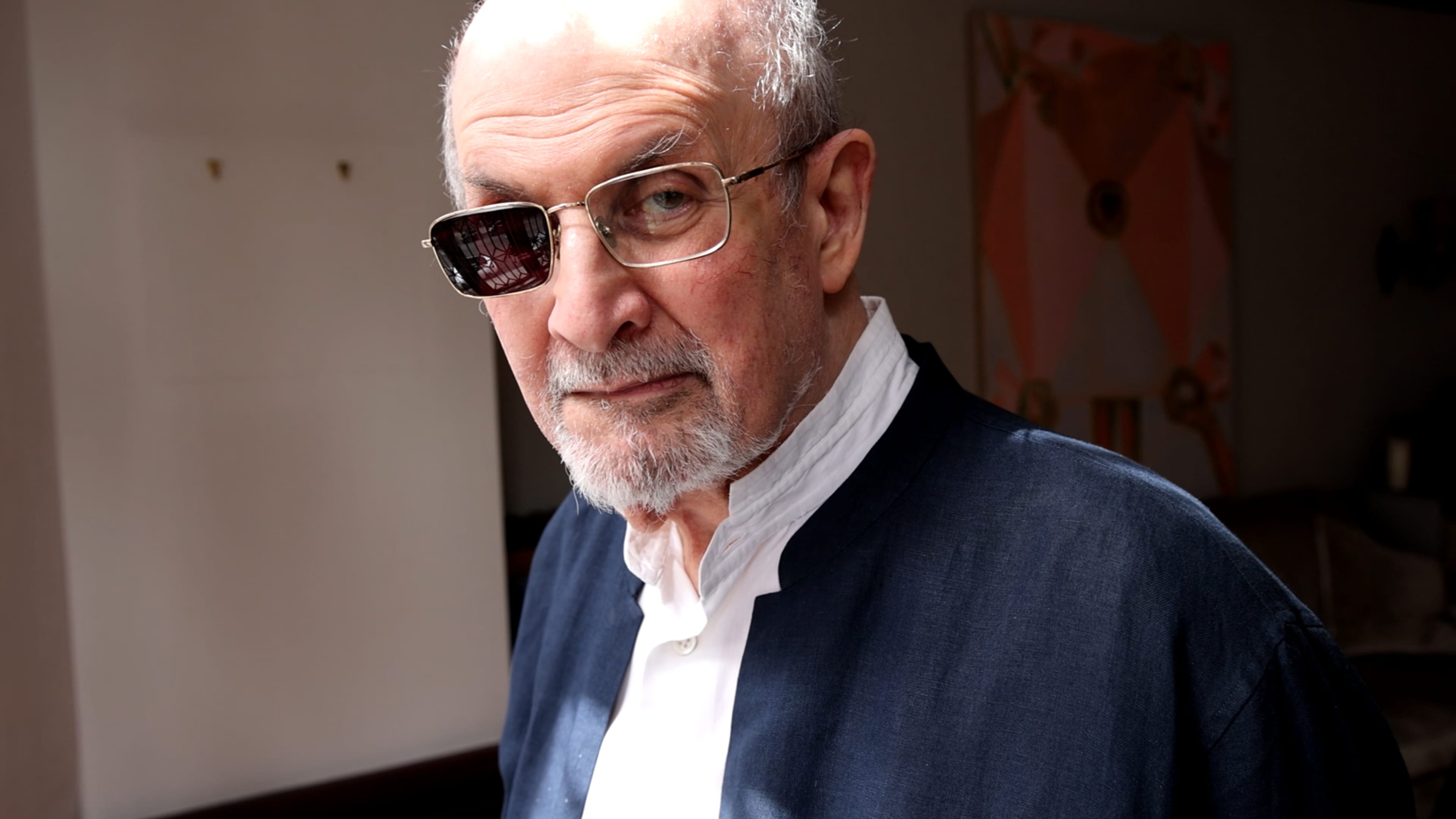 Still from Knife: The Attempted Murder of Salman Rushdie