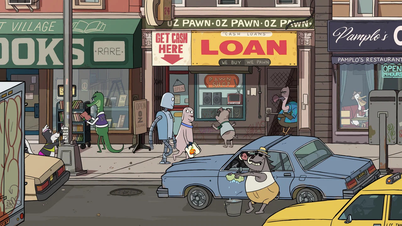 Still from Robot Dreams