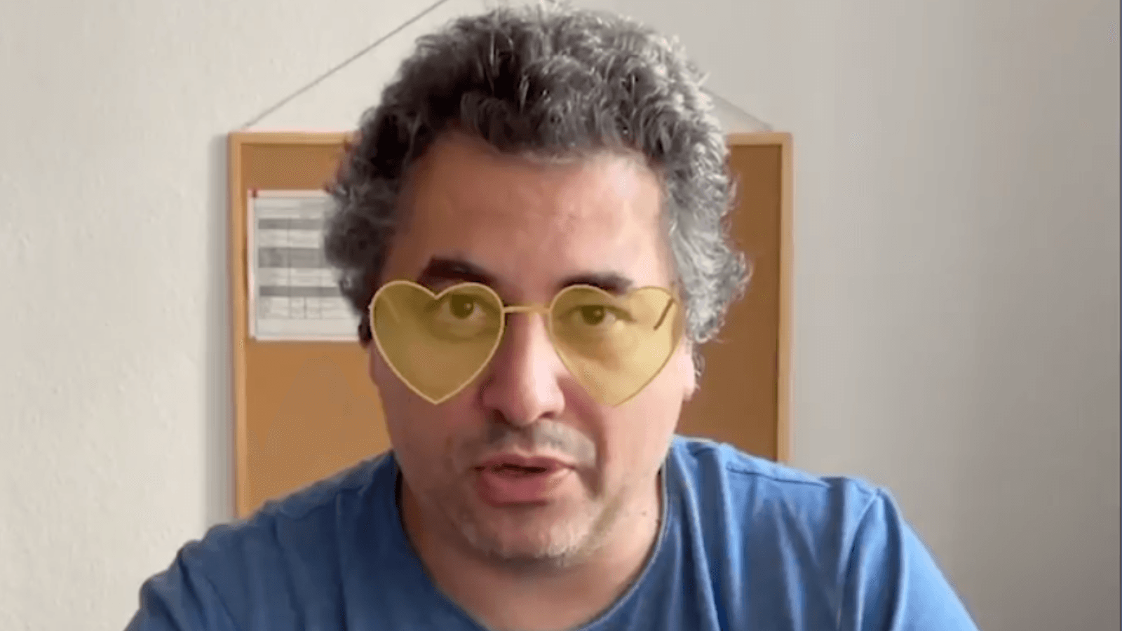 Still from Virtual Talk: Tik-Talk with Radu Jude and Andrei Rus